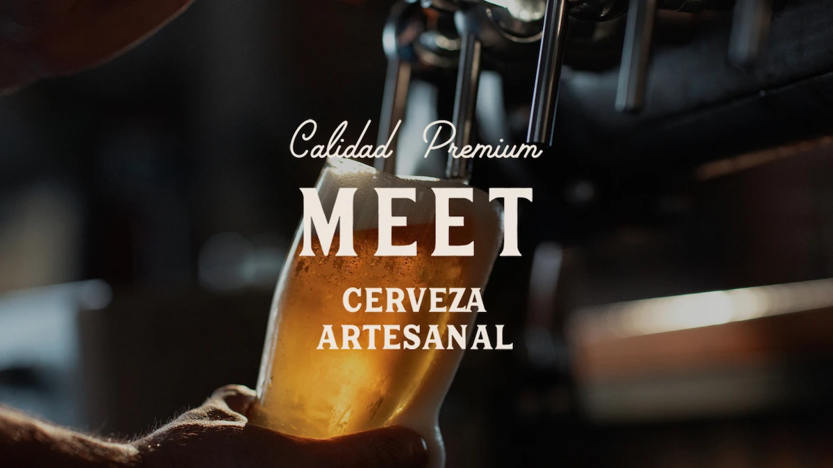 Cartel promocional Cerveza Meet